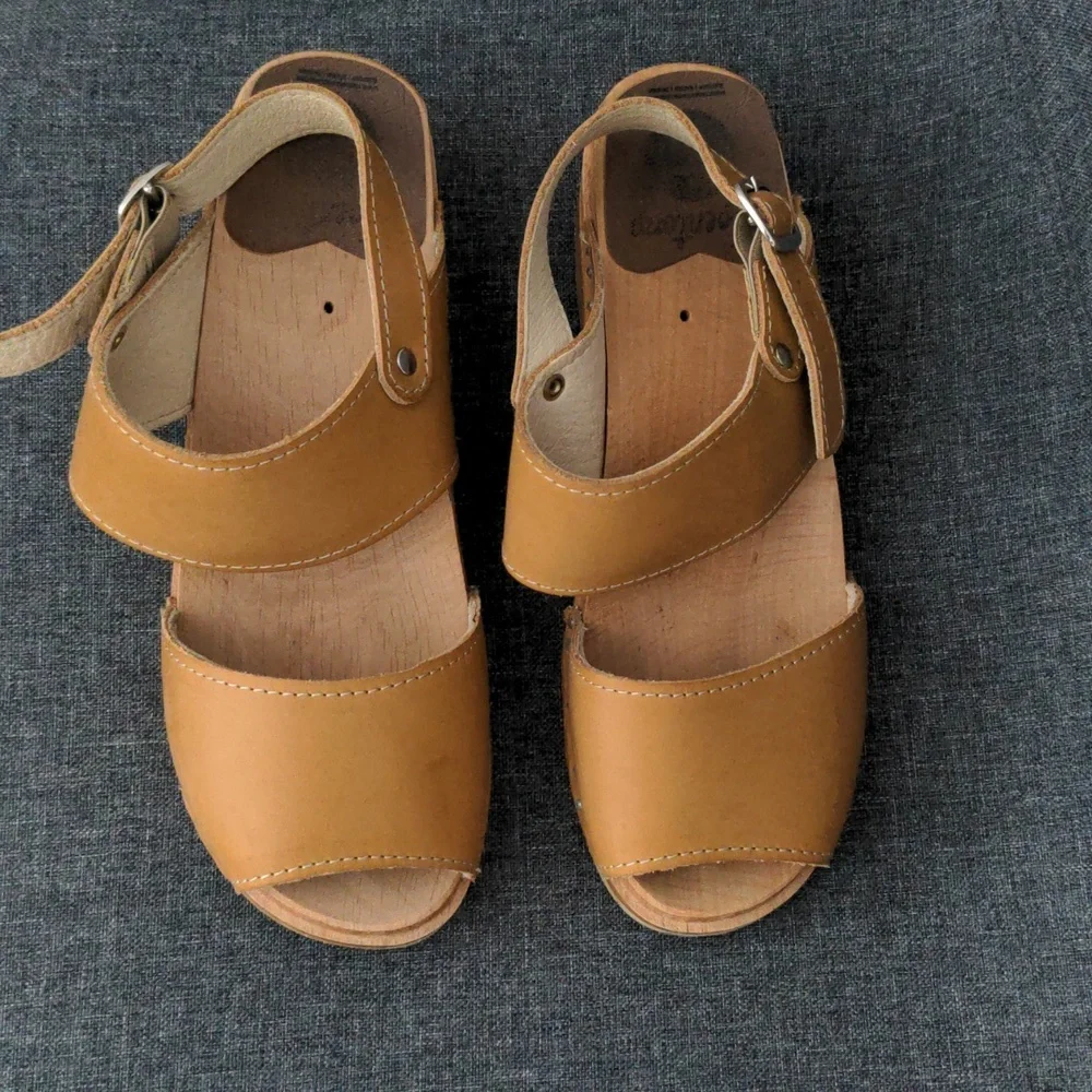 Troentorp Ingrid Tan Leather Clog Sandal 36 - Picture 3 of 8